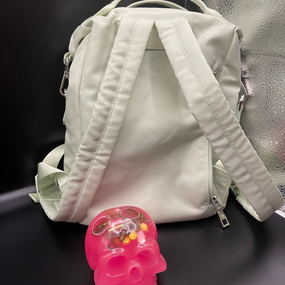 medium back pack purse very minty green